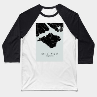 Isle of Wight England Island Map dark Baseball T-Shirt